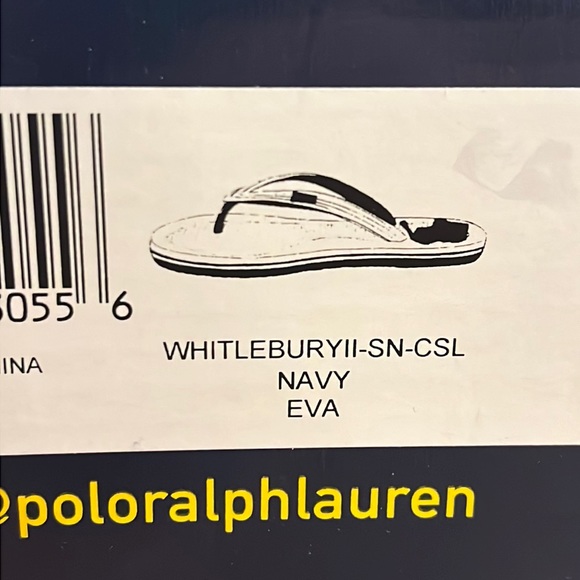 Polo Ralph Lauren Whitlebury Script flip flops thongs sandals shoes Mens Size 13 main image 6